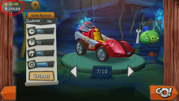 Angry Birds Go взлом кристаллов