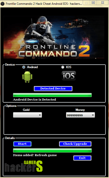 Чит на FRONTLINE COMMANDO 2