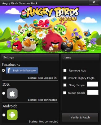 ВЗЛОМ Angry Birds Seasons. Чит на золото и кристаллы.