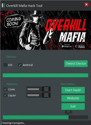 ВЗЛОМ Overkill Mafia. ЧИТ на монеты и ликер.