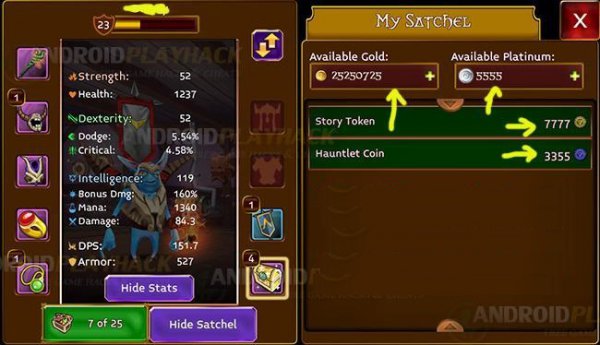 ВЗЛОМ Arcane Legends. ЧИТ на золото, платину и опыт.