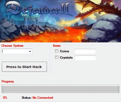ВЗЛОМ Defender II. ЧИТ на золото и кристаллы.