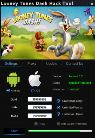 ВЗЛОМ Looney Tunes Dash!. ЧИТ на золотые монеты и энергию.