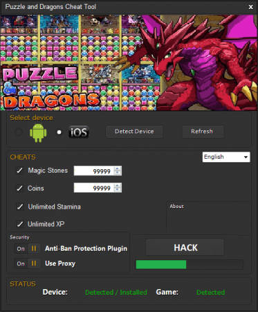 ВЗЛОМ Puzzle & Dragons. ЧИТ на магические камни и монетки, опыт, здоровье (жизни).