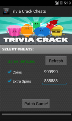 ВЗЛОМ Trivia Crack. ЧИТ на золотые монеты.