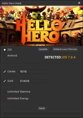 ВЗЛОМ HELLO HERO. ЧИТ на кристаллы и золотые монеты.