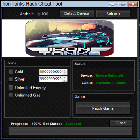 ВЗЛОМ Iron Tanks. ЧИТ на золото и серебро.