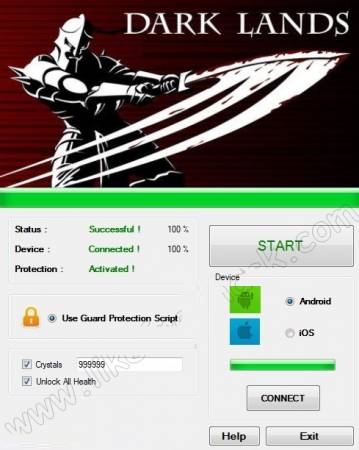 ВЗЛОМ Dark Lands. ЧИТ на кристаллы, характеристики пресонажа.