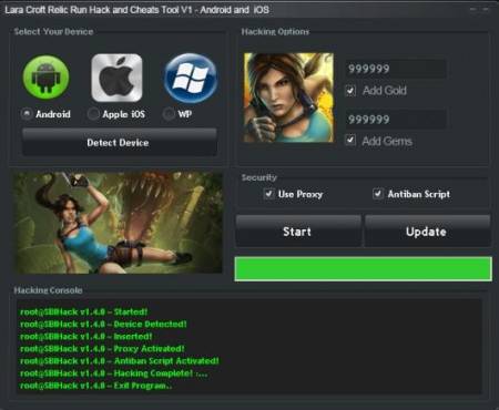 ВЗЛОМ Lara Croft: Relic Run. ЧИТ на золото, кристаллы, ресурсы.