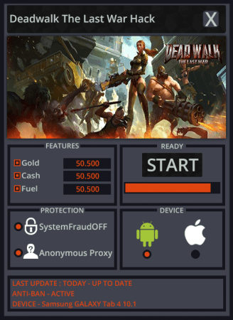 ВЗЛОМ Deadwalk: The Last War. ЧИТ на золото, деньги, ресурсы.