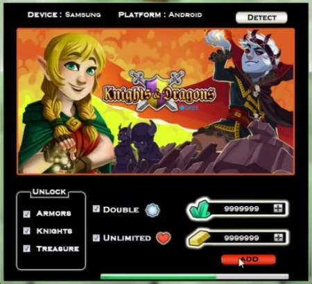 ВЗЛОМ Knights & Dragons. ЧИТ на опыт, золото, кристаллы.