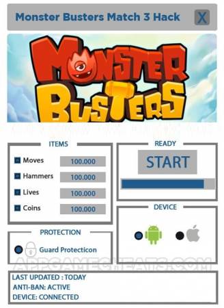 ВЗЛОМ Monster Busters Match 3. ЧИТ на ходы, жизни, монетки.