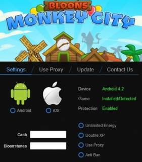 ВЗЛОМ Bloons Monkey City. ЧИТ на деньги и камни.