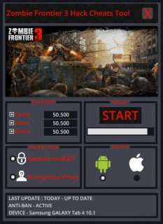 ВЗЛОМ Zombie Frontier 3. ЧИТ на монеты, серебро и кристаллы.