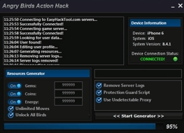 как взломать Angry Birds Action