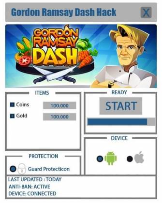 Чит GORDON RAMSAY DASH