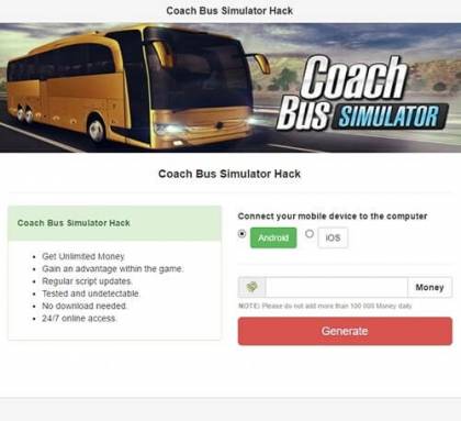 Чит для Coach bus