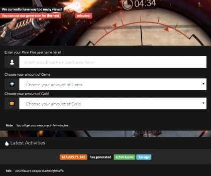 Чит для RIVAL FIRE