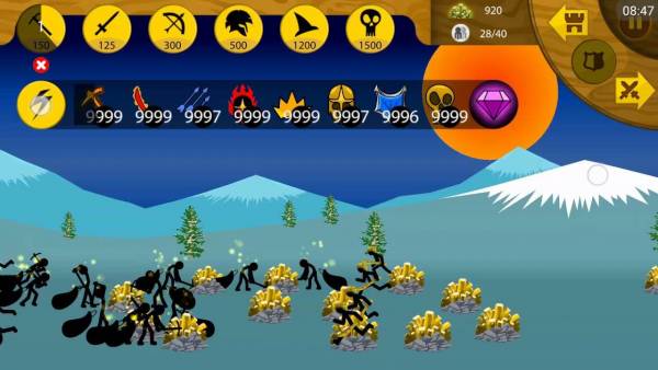 Взлом Stick Wars Legacy деньги без шахтеров