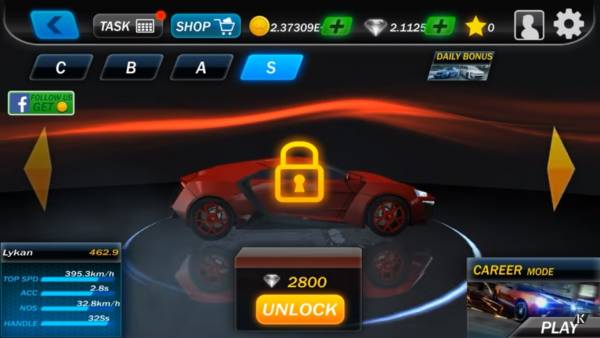 Взлом Street Racing 3D много денег и камней