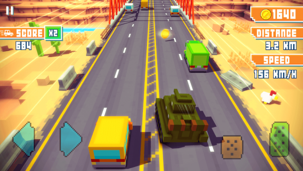 Взлом Blocky Highway: Traffic Racing много монет