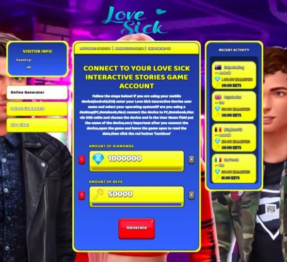 взлом игры love sick